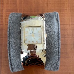 Premier designs gold tone cuff watch